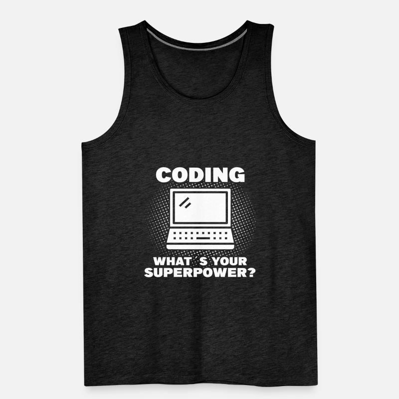 Coding Programmer Coder Software Developer Men's Premium Organic Tank Top