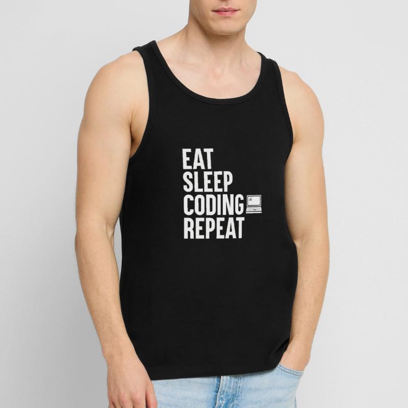 Coding Programmer Coder Software Developer Men's Premium Organic Tank Top