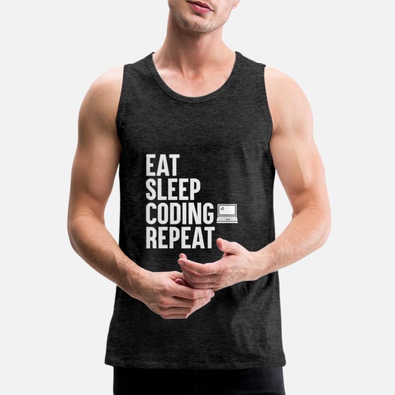 Coding Programmer Coder Software Developer Men's Premium Organic Tank Top