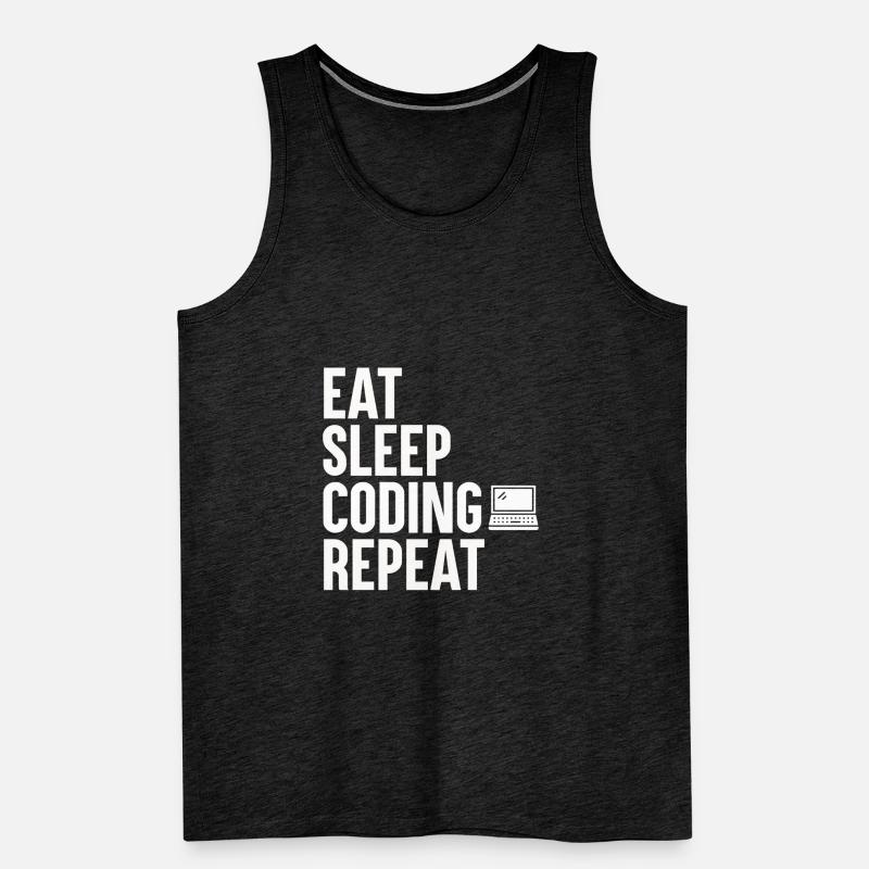 Coding Programmer Coder Software Developer Men's Premium Organic Tank Top