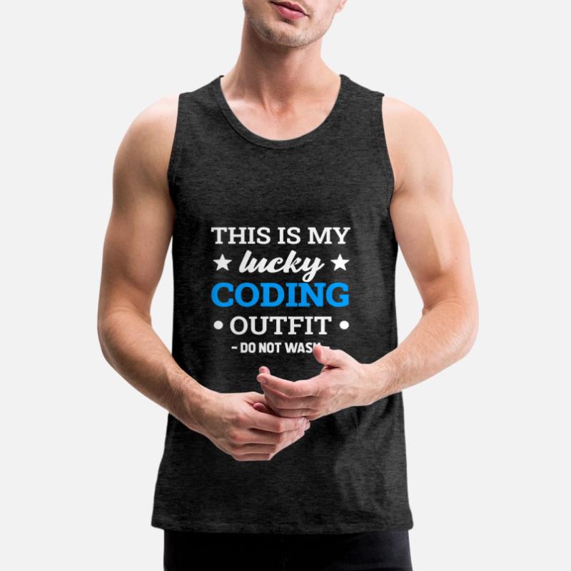Coding Programmer Coder Software Developer Men's Premium Organic Tank Top