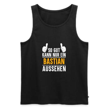 Bastian Vorname Geschenk - Männer Premium Bio Tank Top - Schwarz - Vorne - AI Model Male 178 light (178cm)