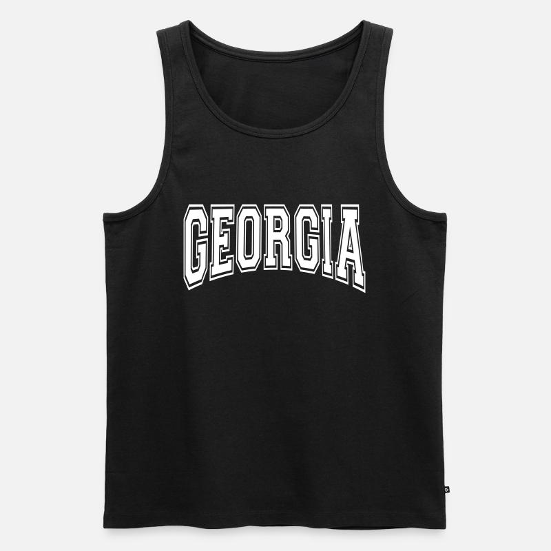 Georgia - Männer Premium Bio Tank Top - Schwarz