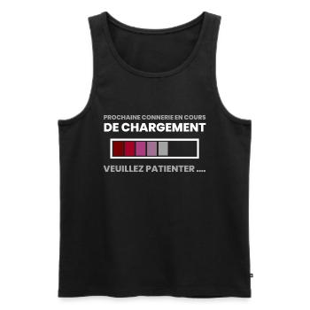 Nächstes Laden in Sie... - Männer Premium Bio Tank Top - Schwarz - Vorne - AI Model Male 178 light (178cm)