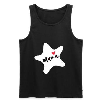 Seestern - Männer Premium Bio Tank Top - Schwarz - Vorne - AI Model Male 178 light (178cm)