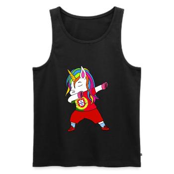 Portugal Football Dabbing Cadeau - Débardeur bio Premium Homme - noir - Devant - Michal (187cm)