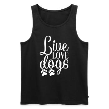 Vie Amour Chiens - Débardeur bio Premium Homme - noir - Devant - Michal (187cm)