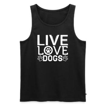 Vie Amour Chiens - Débardeur bio Premium Homme - noir - Devant - Michal (187cm)