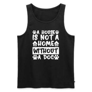 Hundehaare sind mein Glitzer - Männer Premium Bio Tank Top - Schwarz - Vorne - Michal (187cm)