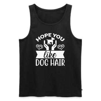 Hoffe du magst Hundehaar - Männer Premium Bio Tank Top - Schwarz - Vorne - AI Model Male 178 light (178cm)