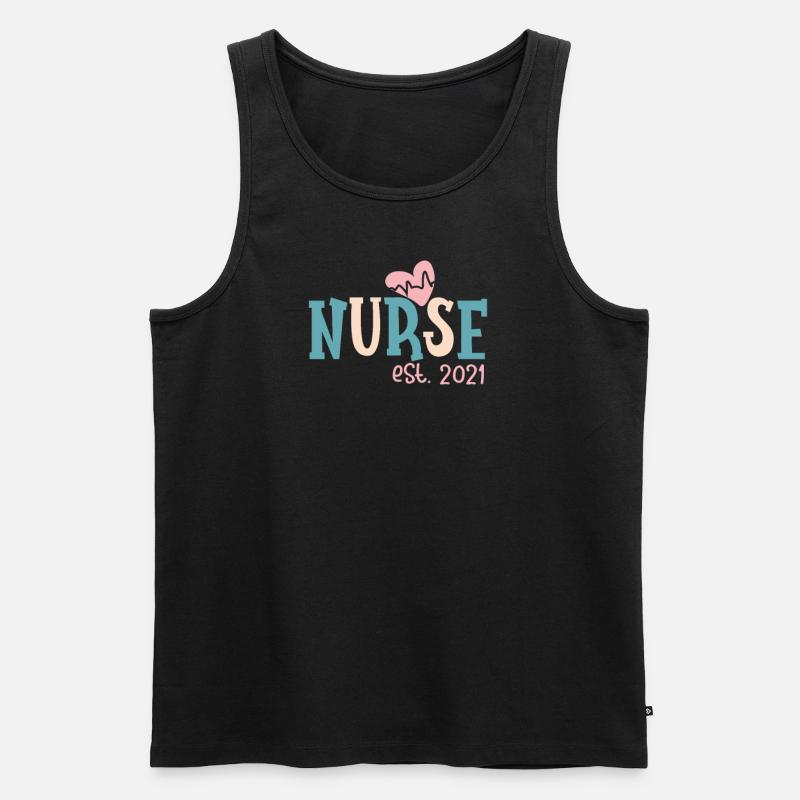 KRANKENSCHWESTER Pflegerin - Männer Premium Bio Tank Top - Schwarz