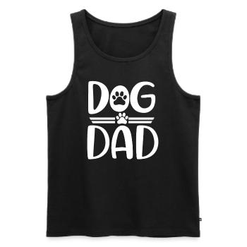 Dog Dad - Men's Premium Organic Tank Top - black - Front - Michal (187cm)