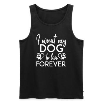 I want my dog to live forever - Men's Premium Organic Tank Top - black - Front - AI Model Male 178 light (178cm)