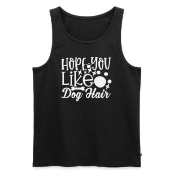 Hoffe du magst Hundehaar - Männer Premium Bio Tank Top - Schwarz - Vorne - AI Model Male 178 light (178cm)