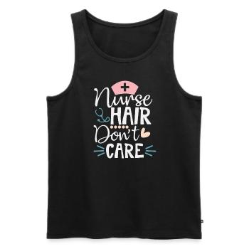 Les cheveux d’infirmière n’ont pas d’importance pour moi - Débardeur bio Premium Homme - noir - Devant - Michal (187cm)