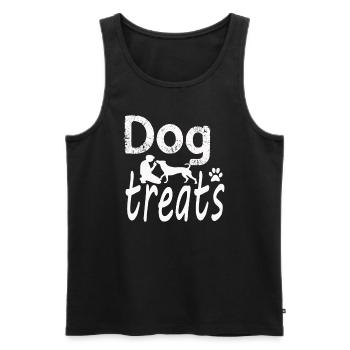Dog Treats - Männer Premium Bio Tank Top - Schwarz - Vorne - Michal (187cm)