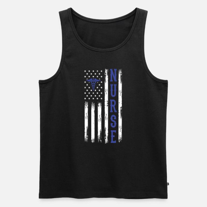 Krankenschwester - Männer Premium Bio Tank Top - Schwarz