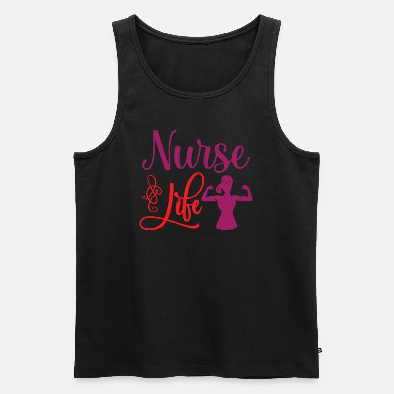 KRANKENSCHWESTER Pflegerin - Männer Premium Bio Tank Top - Schwarz