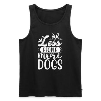 Fewer people more dogs - Men's Premium Organic Tank Top - black - Front - AI Model Male 178 light (178cm)