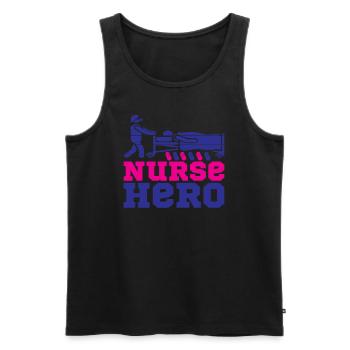 Nurse Hospital Emergency - Men's Premium Organic Tank Top - black - Front - AI Model Male 178 light (178cm)