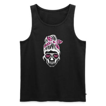 Papillons du cancer du sein - Débardeur bio Premium Homme - noir - Devant - AI Model Male 178 light (178cm)