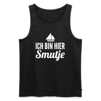 Ich bin hier Smutje - Männer Premium Bio Tank Top - Schwarz - Vorne - Michal (187cm)