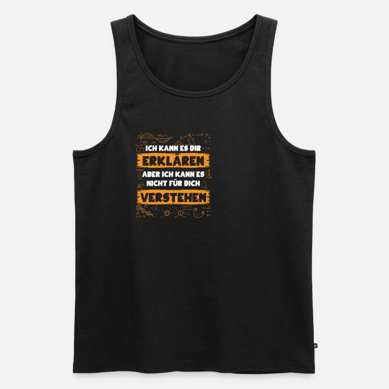 Mathematik Spruch Mathe Geschenk Mathematiker - Männer Premium Bio Tank Top - Schwarz