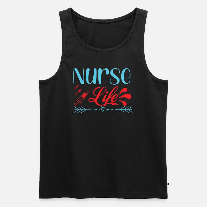KRANKENSCHWESTER Nurse Life - Männer Premium Bio Tank Top - Schwarz