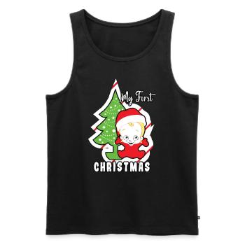 My first Christmas Norwegian pattern - Men's Premium Organic Tank Top - black - Front - AI Model Male 178 light (178cm)