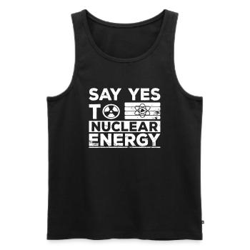 Ja zu Kernkraft - Nuklear Atomkraft Kernenergie - Männer Premium Bio Tank Top - Schwarz - Vorne - Michal (187cm)