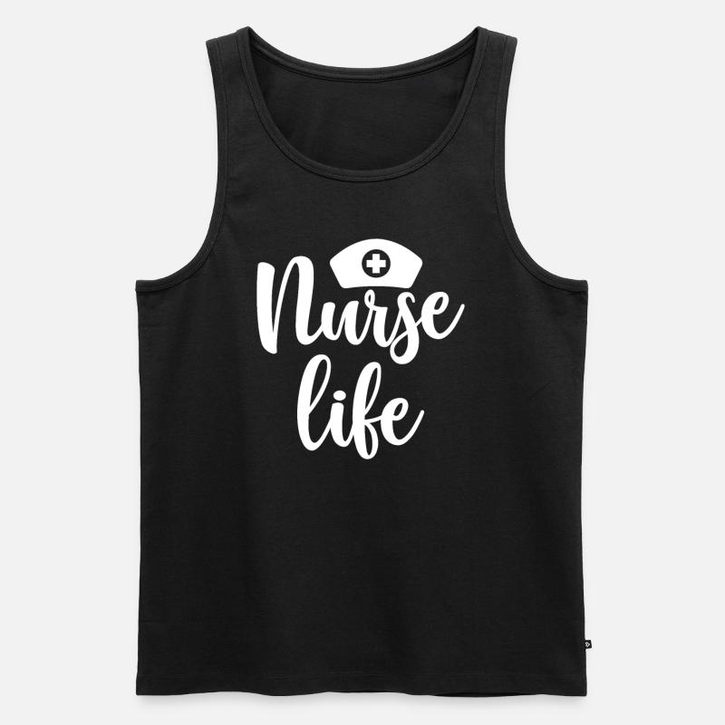 Krankenschwester Leben - Männer Premium Bio Tank Top - Schwarz