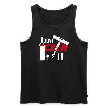 Scheiß drauf - Männer Premium Bio Tank Top - Schwarz - Vorne - AI Model Male 178 light (178cm)