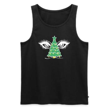 Ugly Christmas Ugly Christmas Tree Eyes - Débardeur bio Premium Homme - noir - Devant - Michal (187cm)