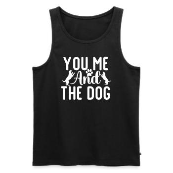 Du ich und der Hund - Männer Premium Bio Tank Top - Schwarz - Vorne - Michal (187cm)