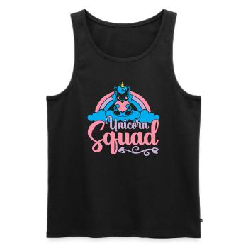Einhorn Squad Unicorn - Männer Premium Bio Tank Top - Schwarz - Vorne - Michal (187cm)