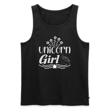 Licorne Fille Licorne - Débardeur bio Premium Homme - noir - Devant - Michal (187cm)