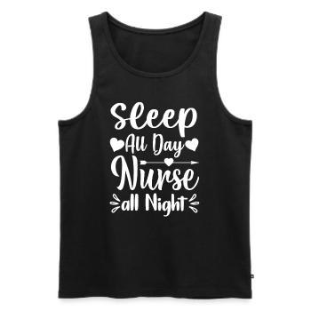Schlafen Tag Krankenschwester die ganze Nacht - Männer Premium Bio Tank Top - Schwarz - Vorne - Michal (187cm)
