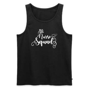 Nurse Cadre - Men's Premium Organic Tank Top - black - Front - Michal (187cm)