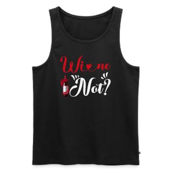 Wein nicht - Männer Premium Bio Tank Top - Schwarz - Vorne - AI Model Male 178 light (178cm)
