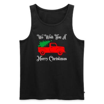 We wish you a Merry Christmas season - Men's Premium Organic Tank Top - black - Front - Michal (187cm)