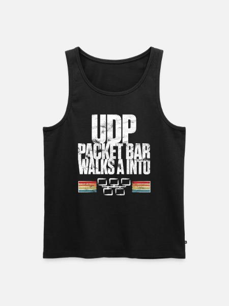 UDP Packet Bar Walks A Into - Men's Premium Organic Tank Top - black