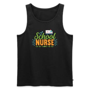 KRANKENSCHWESTER School Nurse - Männer Premium Bio Tank Top - Schwarz - Vorne - Michal (187cm)