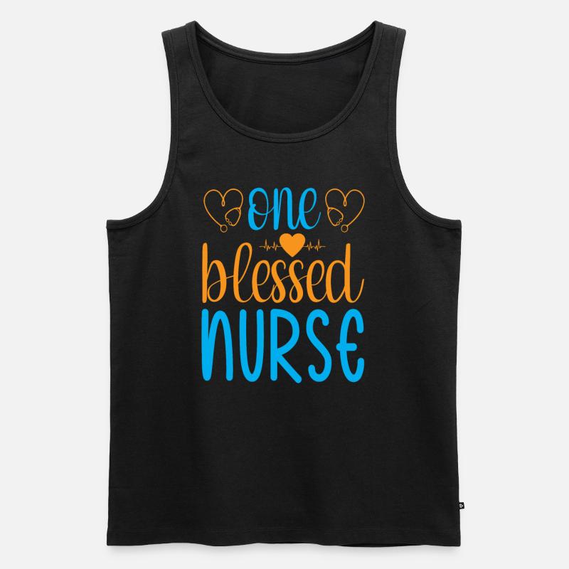 KRANKENSCHWESTER Pflegerin - Männer Premium Bio Tank Top - Schwarz
