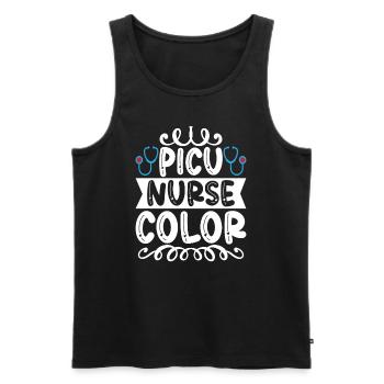 Picu Krankenschwester - Männer Premium Bio Tank Top - Schwarz - Vorne - AI Model Male 178 light (178cm)