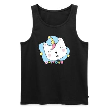 Licorne Licorne - Débardeur bio Premium Homme - noir - Devant - Michal (187cm)