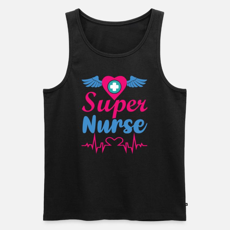 KRANKENSCHWESTER Pflegerin - Männer Premium Bio Tank Top - Schwarz
