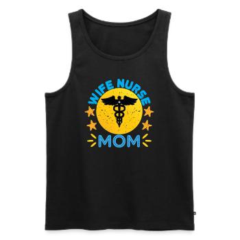 INFIRMIÈRE Épouse infirmière maman - Débardeur bio Premium Homme - noir - Devant - Michal (187cm)