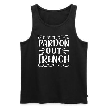 Forgive our French - Men's Premium Organic Tank Top - black - Front - Michal (187cm)