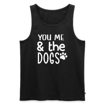 You I the Dogs - Men's Premium Organic Tank Top - black - Front - Michal (187cm)