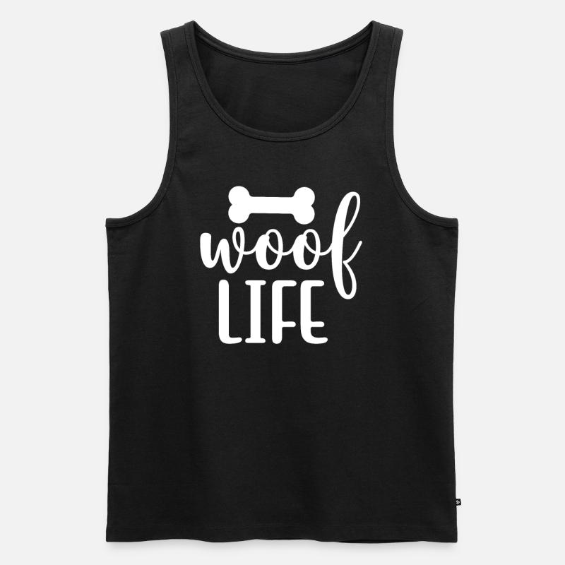 Wuff-Leben - Männer Premium Bio Tank Top - Schwarz